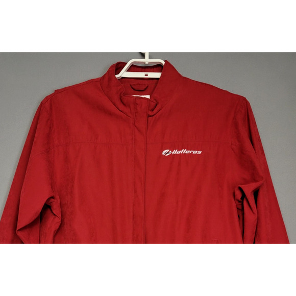 Antigua Boat Jacket Hatteras Island Yachts Gear Womens XL Red Mock Neck Zip - Picture 5 of 15